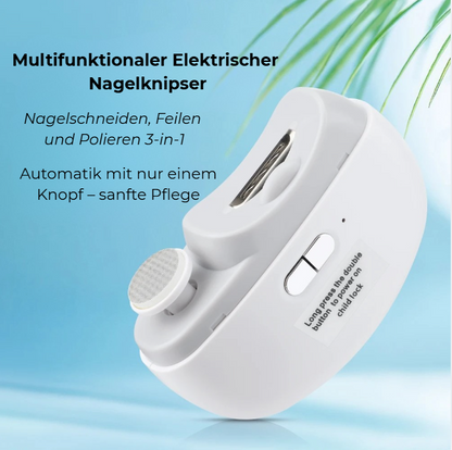 Elektrischer Nagelknipser 3-in-1 – Schneiden, Feilen & Polieren in einem Gerät